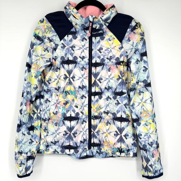 Ivivva‎ by Lululemon Girl's Your Pursuit Jacket Windbreaker Shibori Size 14 - Picture 1 of 8